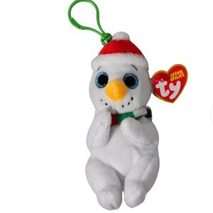 Ty Beanie Bellies (Key Clip) - Brrrnard the Snowman  - Stuffed Animal